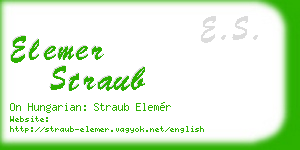 elemer straub business card